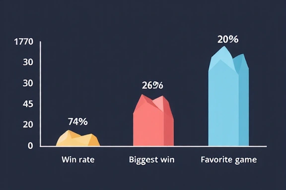 Graph showing gaming statistics