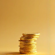 Small stack of virtual coins